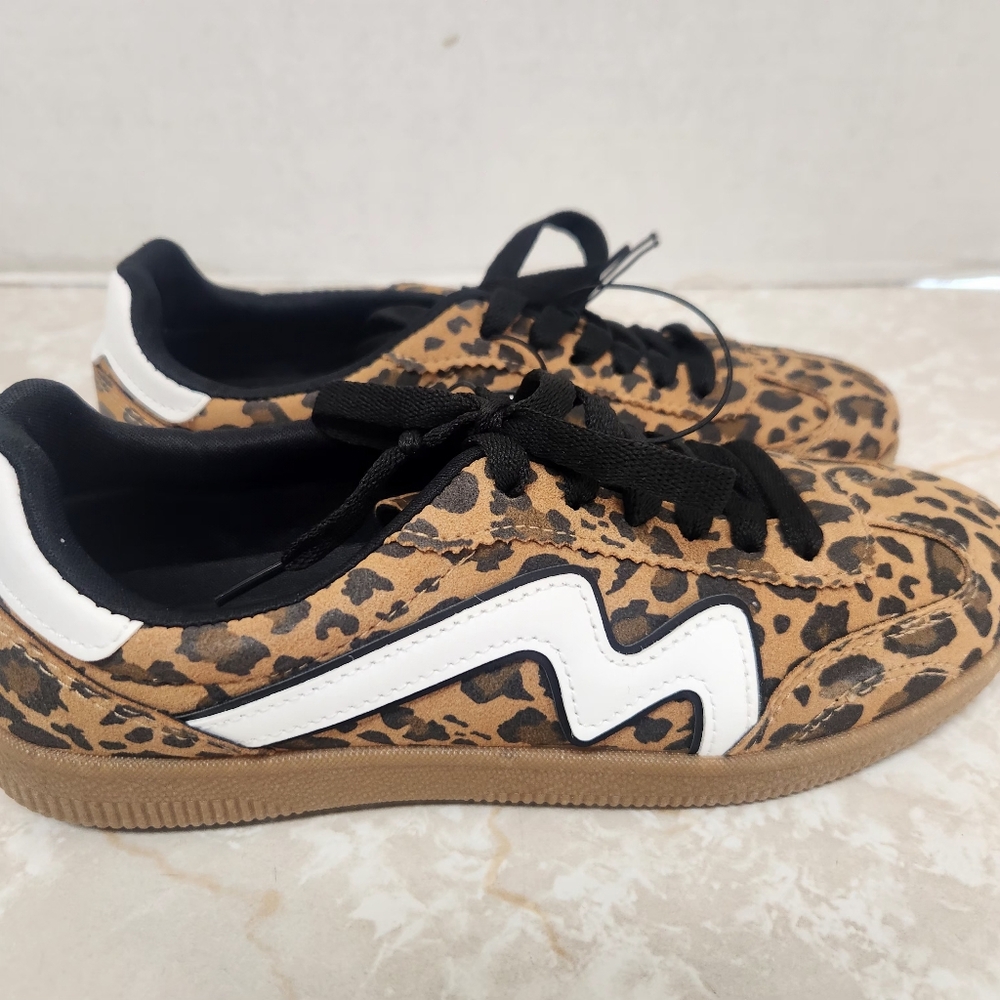 Madden Girl Leopard Print Sneakers with White Accent